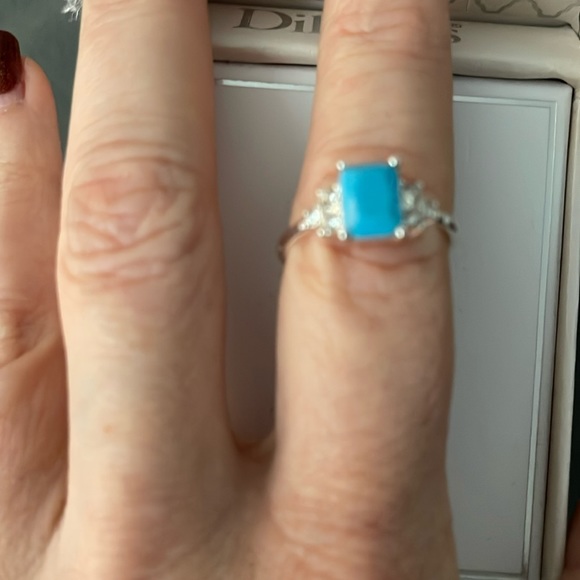 NIB Blue Turquoise Ring size 8 - Picture 2 of 6